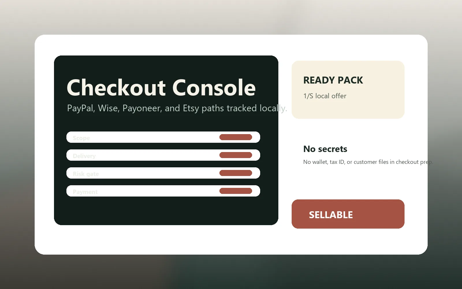 Commerce platform comparison control surface