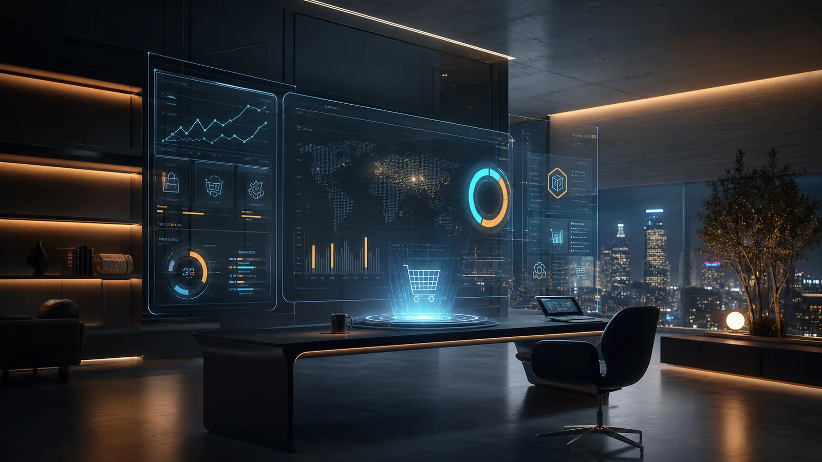 Custom white commerce system control center